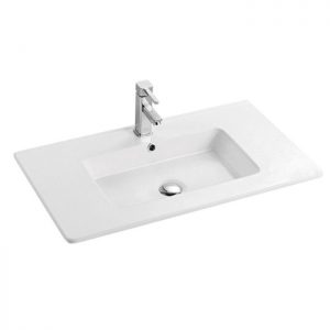 Ceramic Central Worktop with integrated basin