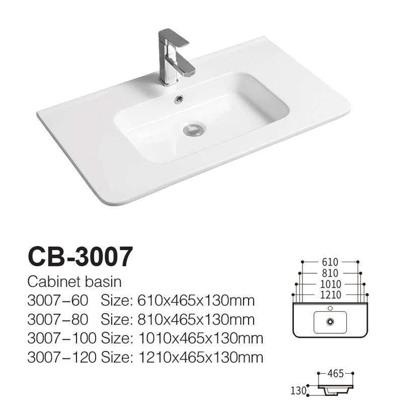 Thin edge washroom cabinet ceramic art basin rectangle shape elegant lavabo bano